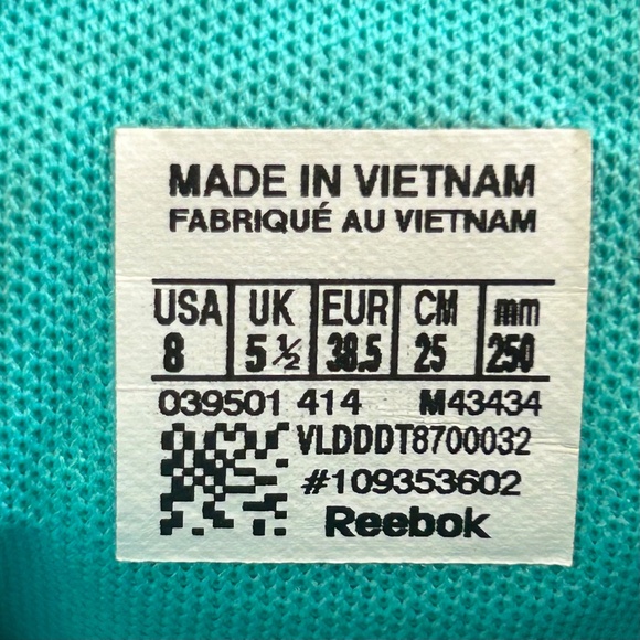 Reebok CrossFit Lite TR 010 HighTop Weight Training Shoes White/Turq Size 8 - Picture 11 of 17